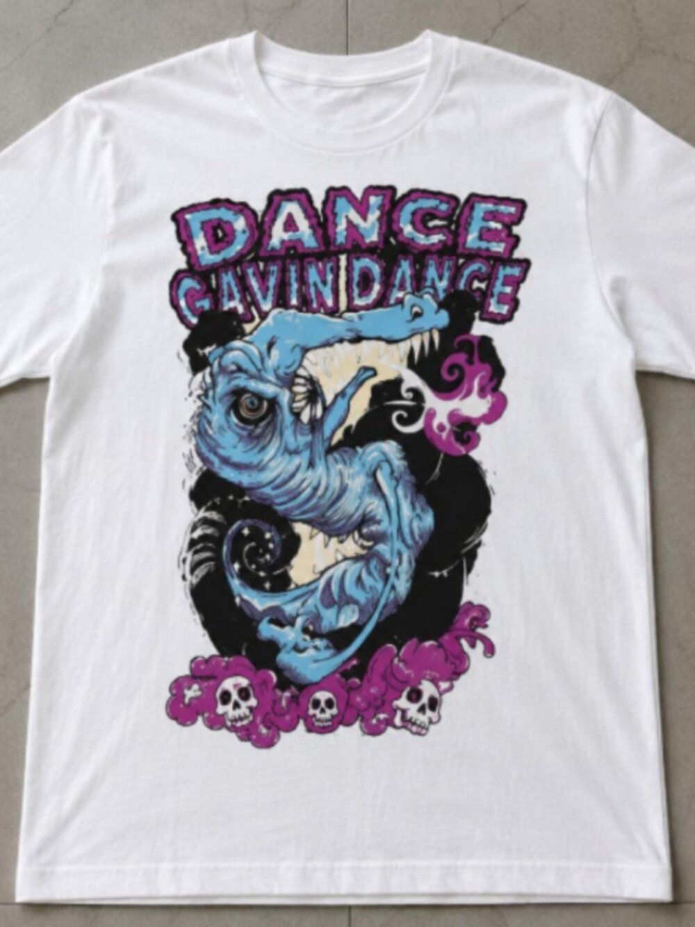 Dance Gavin Dance blue monster skull t-shirt